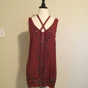 Free People Red Dress with Beading size XS
